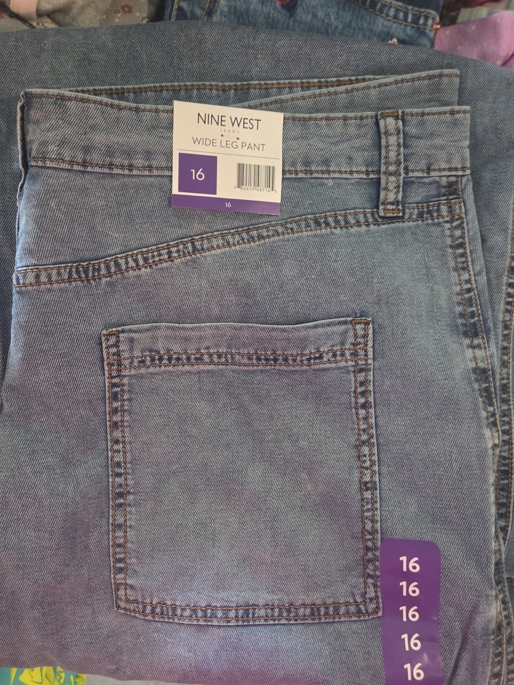 Nine West Light Blue Wide Leg Jeans